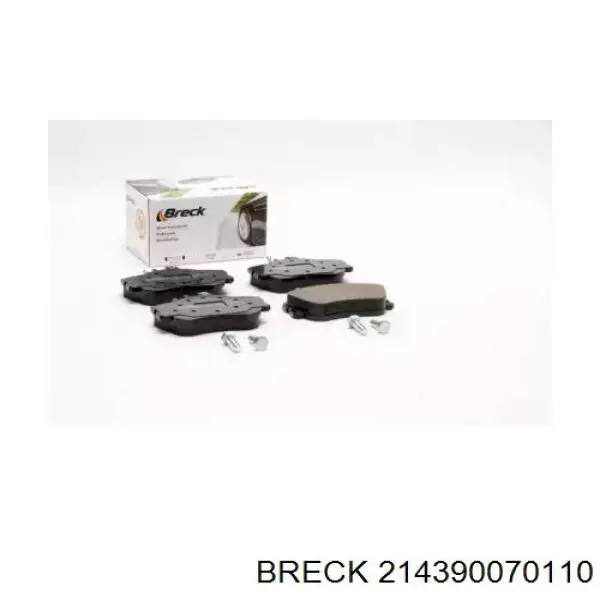 214390070110 Breck колодки гальмівні передні, дискові