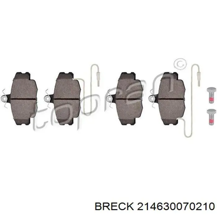 214630070210 Breck Передні гальмівні колодки