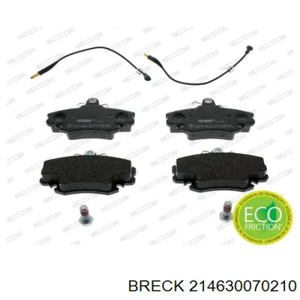 Передні тормозні колодки 214630070210 Breck