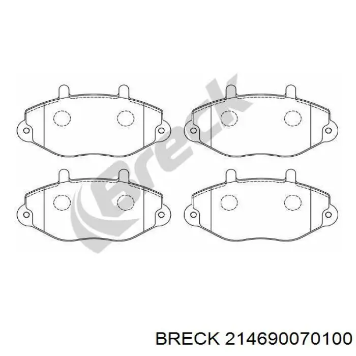 Передні тормозні колодки 214690070100 Breck