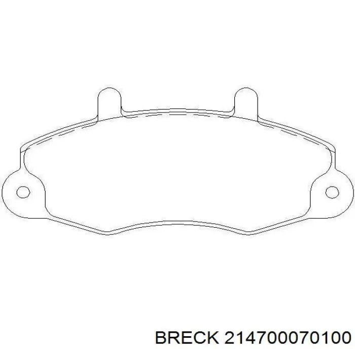 Передні тормозні колодки 214700070100 Breck