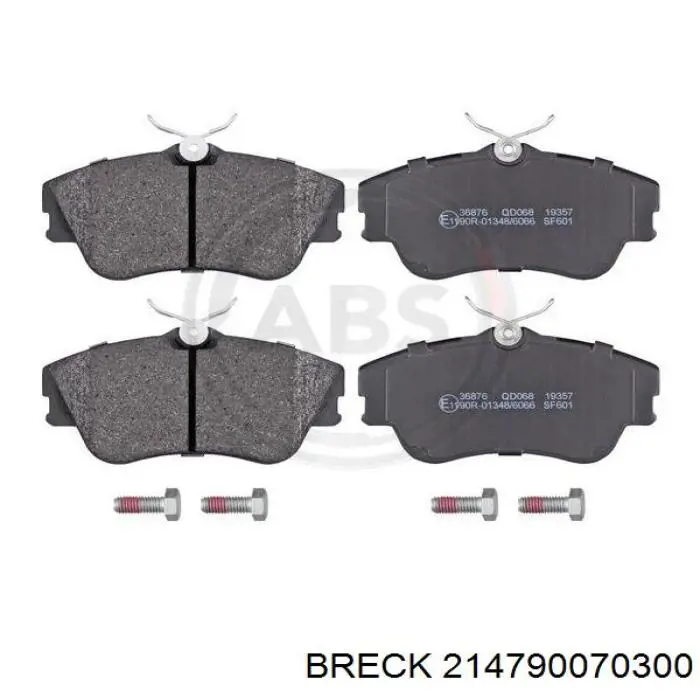 214790070300 Breck Передні гальмівні колодки
