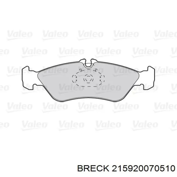 215920070510 Breck Колодки гальмівні задні, дискові