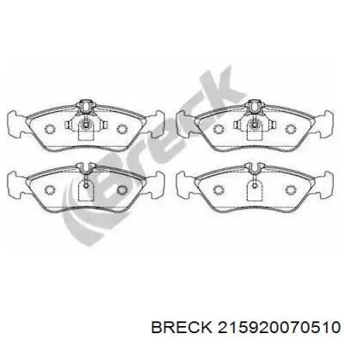 Задні гальмівні колодки Breck 215920070510 ціна, від 29.31 USD