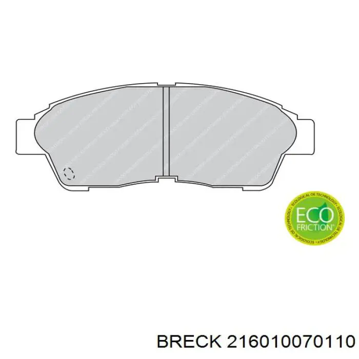 216010070110 Breck Передні гальмівні колодки