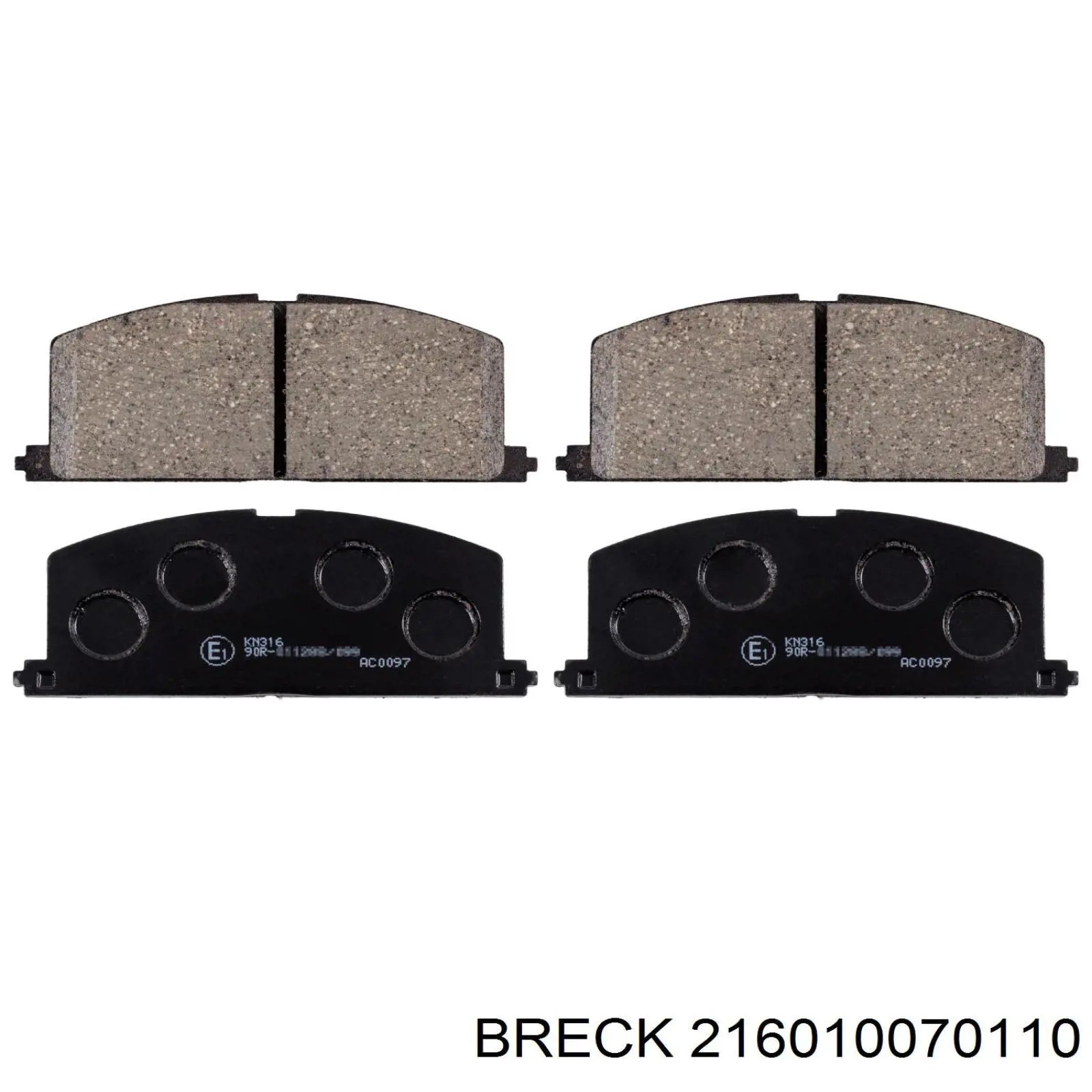 Гальмівні колодки Breck 216010070110 ціна, від 18.17 USD