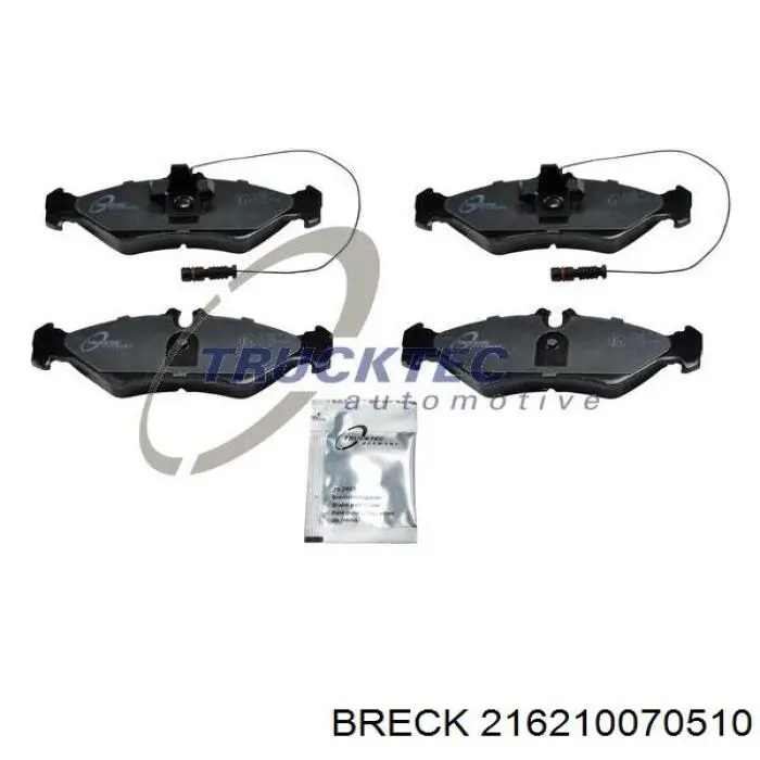 Задні дискові колодки Breck 216210070510
