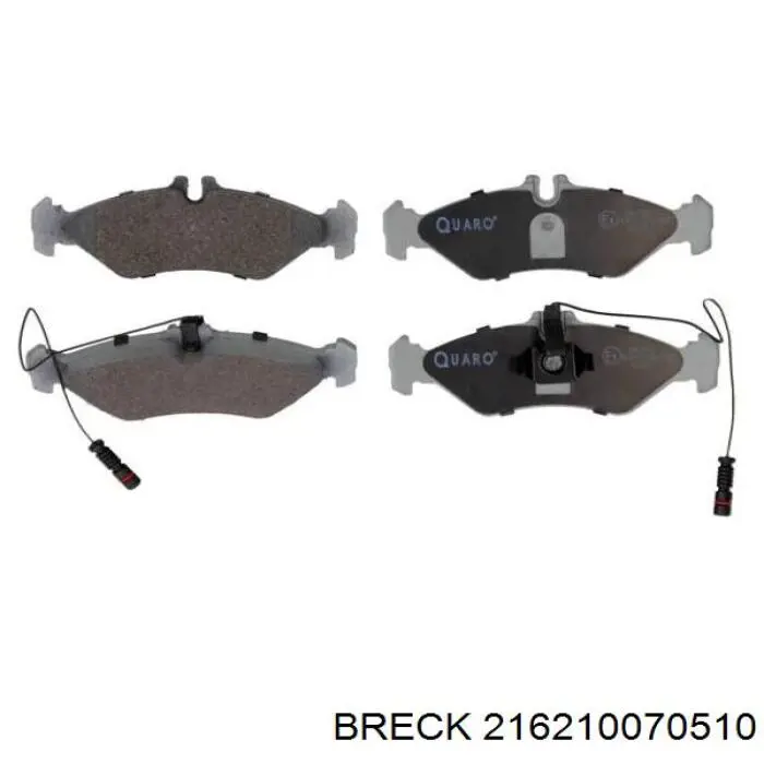 Купити 216210070510 Breck Задні колодки