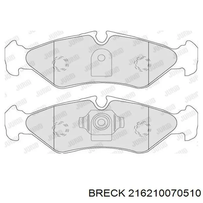 Задні гальмівні колодки 216210070510 Breck