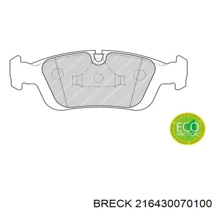 Тормозні колодки Breck 216430070100