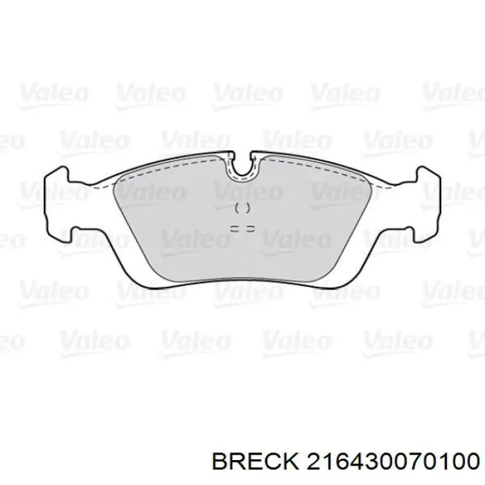 216430070100 Breck Передні гальмівні колодки