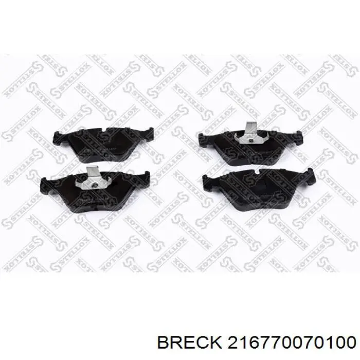Гальмівні колодки Breck 216770070100 ціна, від 24.46 USD