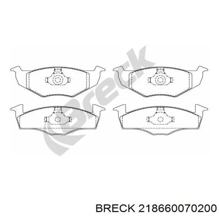 Передні тормозні колодки 218660070200 Breck
