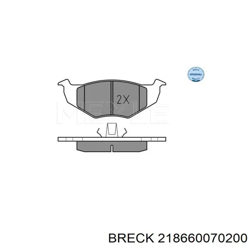 Купити 218660070200 Breck Колодки гальмівні передні, дискові