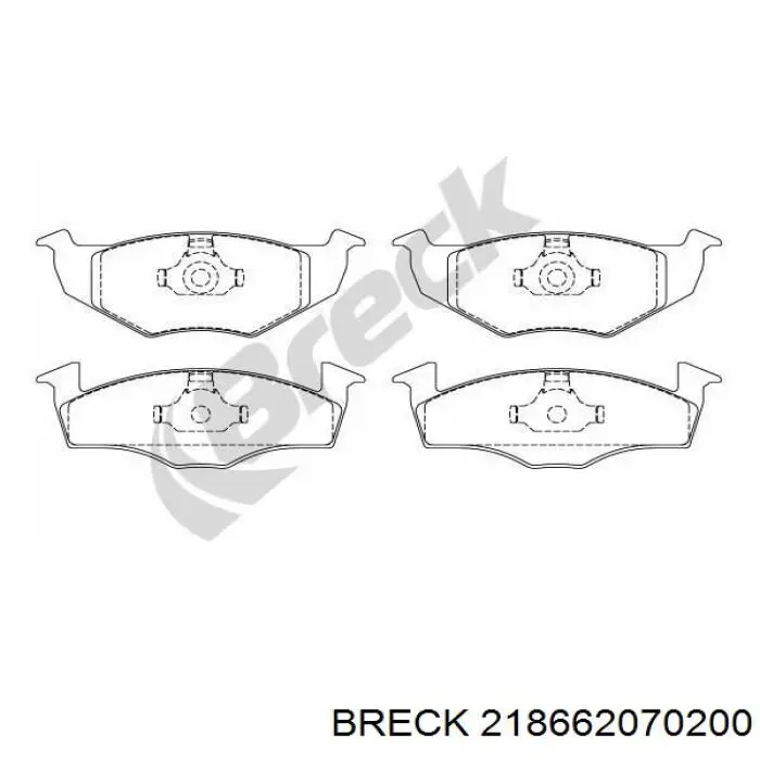 218662070200 Breck колодки гальмівні передні, дискові