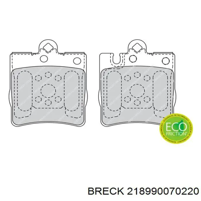 Задні дискові колодки Breck 218990070220