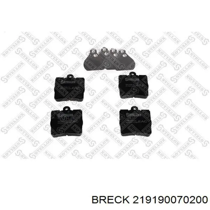 Задні гальмівні колодки Breck 219190070200 ціна, від 16.93 USD