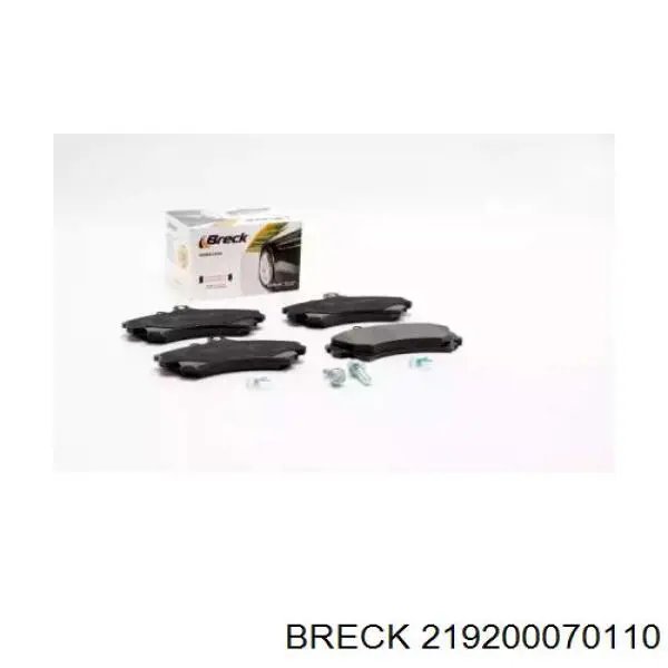 Купити 219200070110 Breck Колодки гальмівні передні, дискові