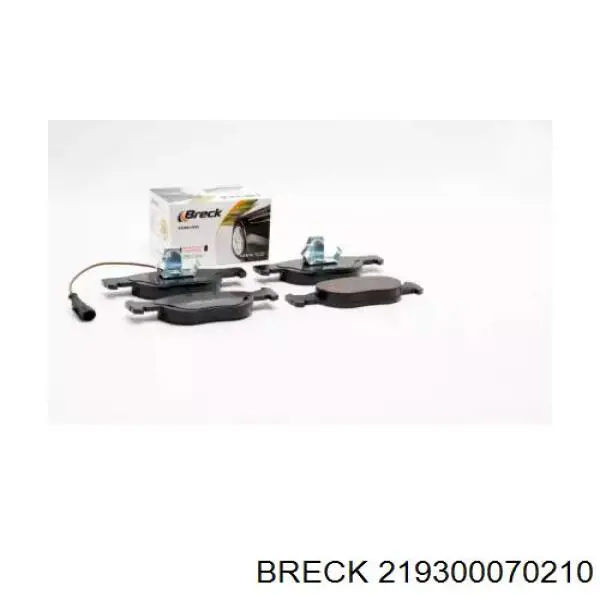 219300070210 Breck колодки гальмівні передні, дискові