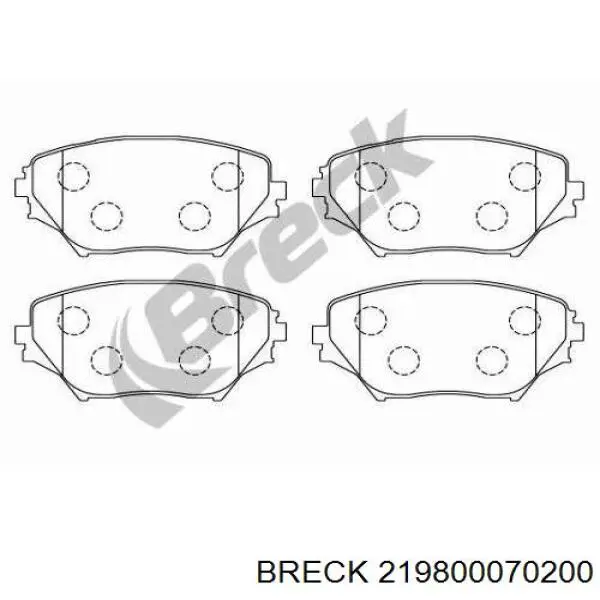 Гальмівні колодки Breck 219800070200 ціна, від 780 UAH