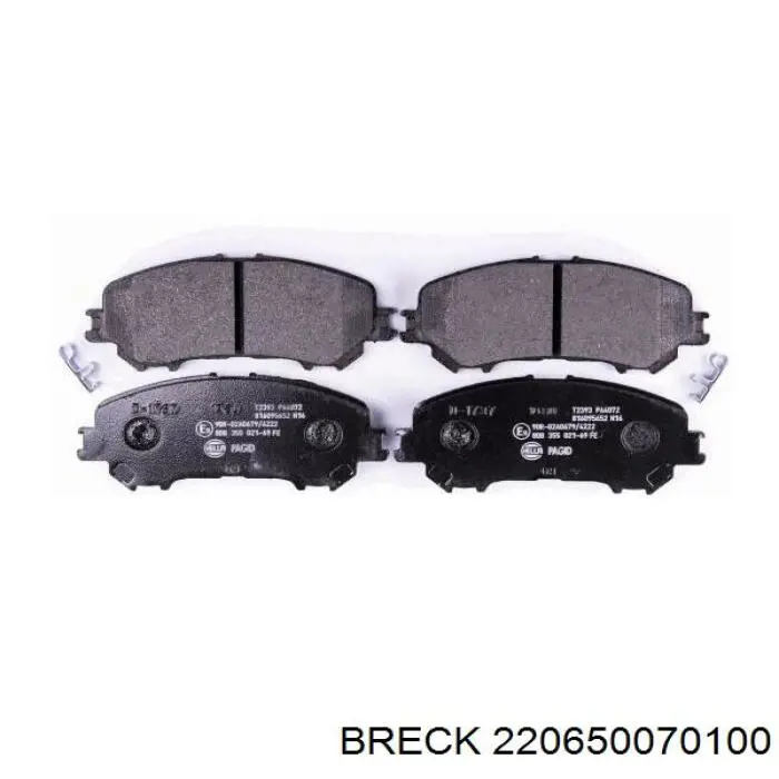 Купити 220650070100 Breck Колодки гальмівні передні, дискові