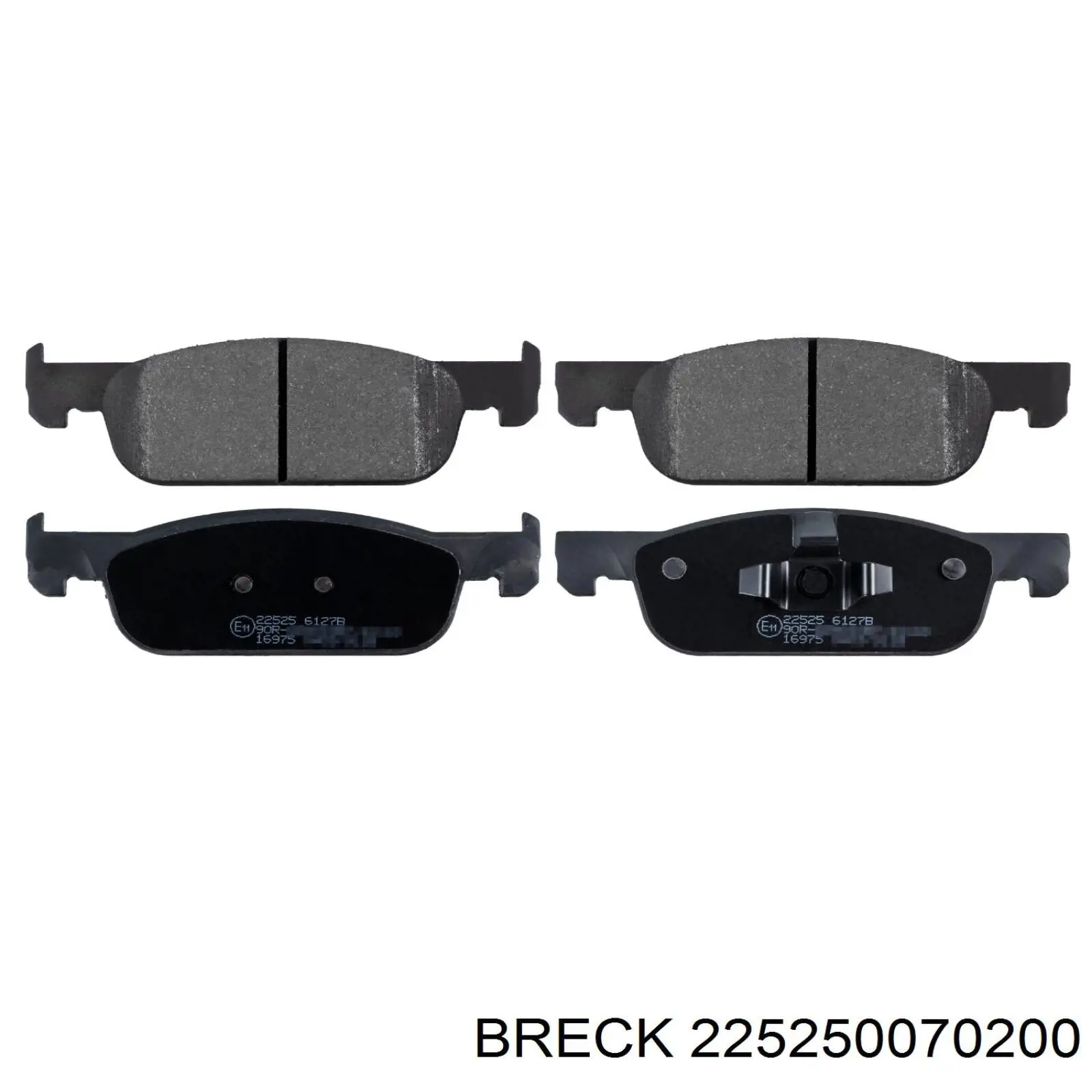 Передні тормозні колодки 225250070200 Breck