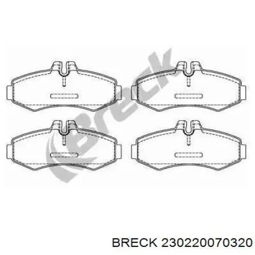 230220070320 Breck колодки гальмівні передні, дискові