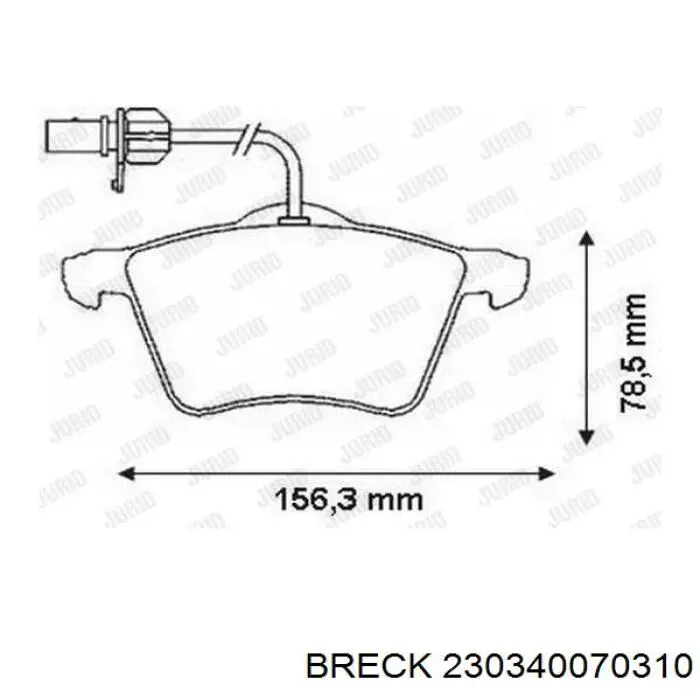 230340070310 Breck Передні гальмівні колодки
