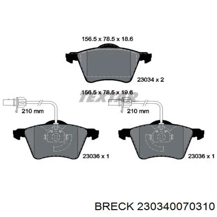 Тормозні колодки Breck 230340070310