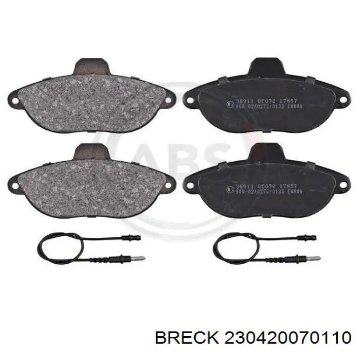 Купити 230420070110 Breck Колодки гальмівні передні, дискові