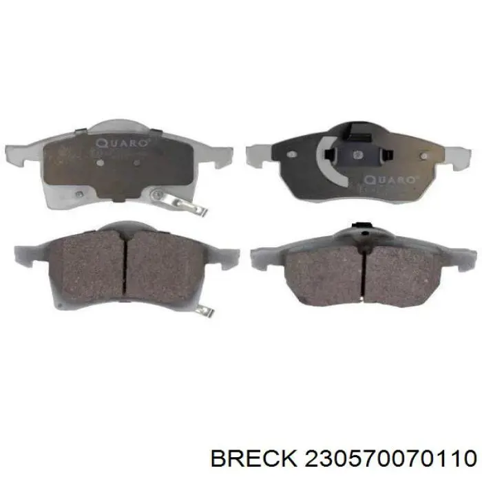 230570070110 Breck Передні гальмівні колодки
