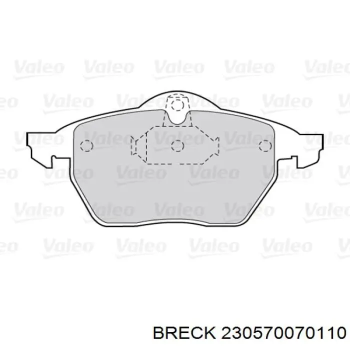 Купити 230570070110 Breck Колодки гальмівні передні, дискові