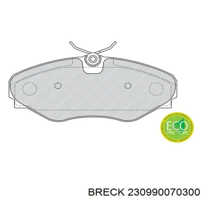 230990070300 Breck Передні гальмівні колодки