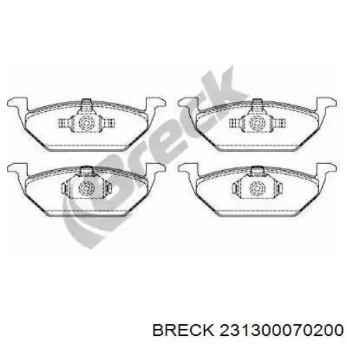 Купити 231300070200 Breck Колодки гальмівні передні, дискові