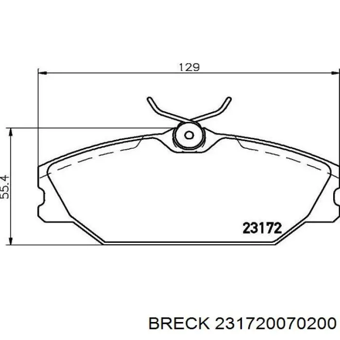 231720070200 Breck Передні гальмівні колодки