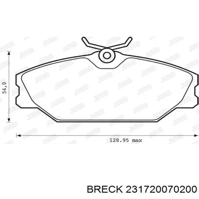 Передні тормозні колодки 231720070200 Breck