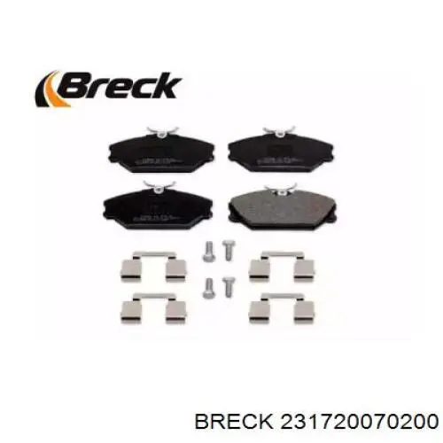 Передні тормозні колодки 231720070200 Breck