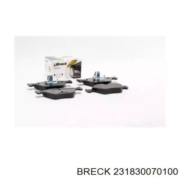 231830070100 Breck колодки гальмівні передні, дискові