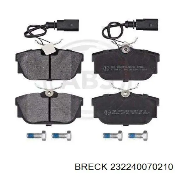 Задні гальмівні колодки Breck 232240070210 ціна, від 19.74 USD