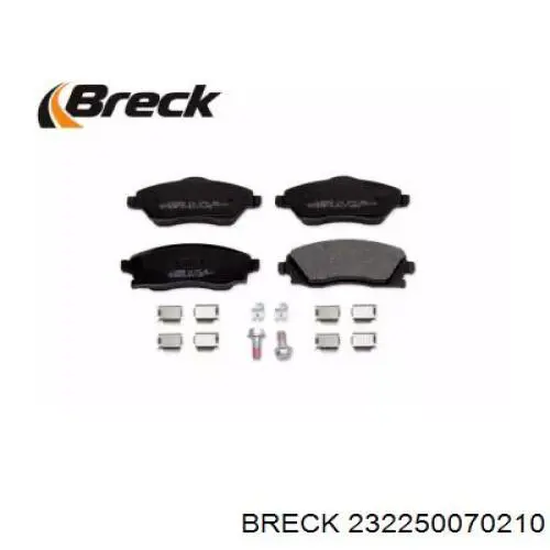 Гальмівні колодки Breck 232250070210 ціна, від 21.00 USD