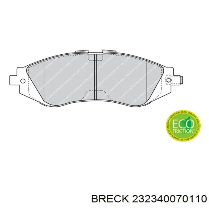 232340070110 Breck Передні гальмівні колодки