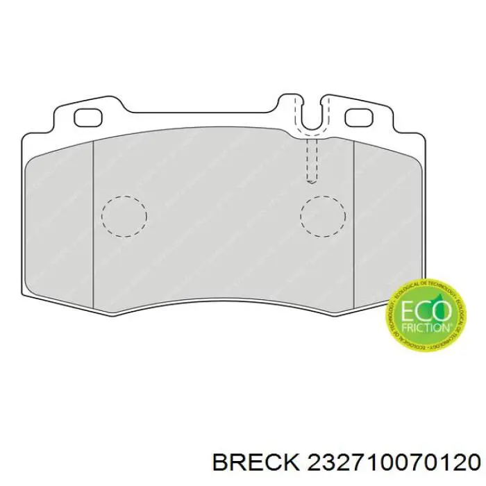 Передні тормозні колодки 232710070120 Breck