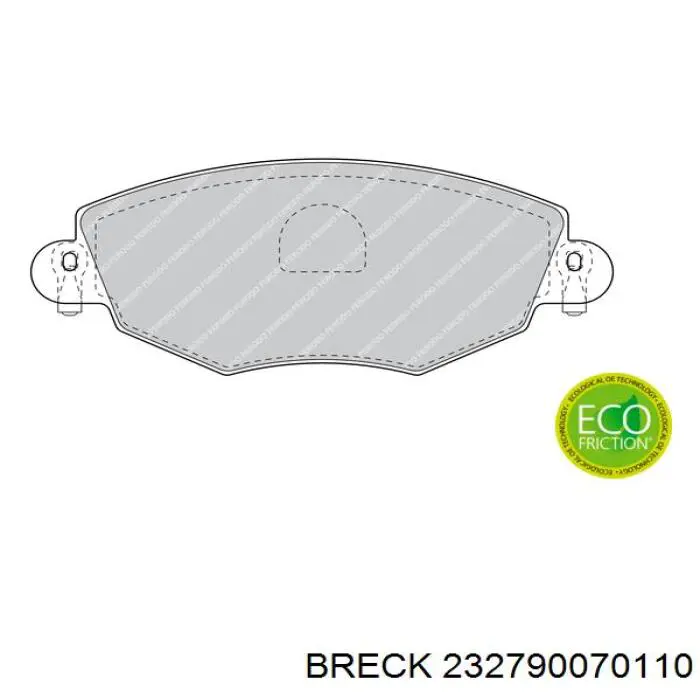 Передні тормозні колодки 232790070110 Breck