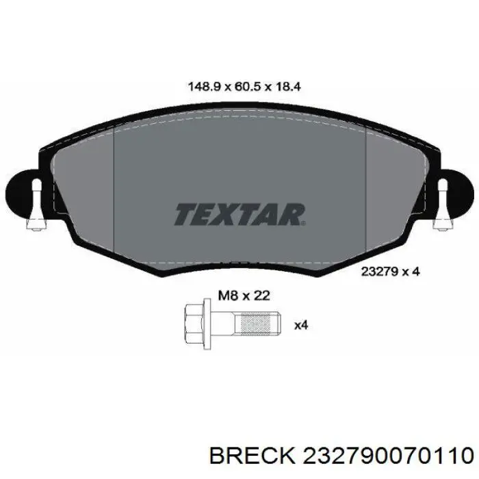 Тормозні колодки Breck 232790070110