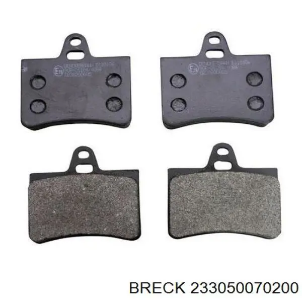 Задні гальмівні колодки 233050070200 Breck