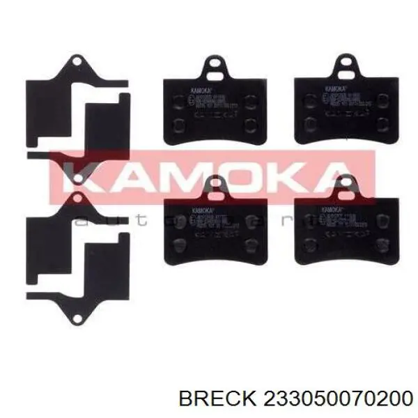 Задні дискові колодки Breck 233050070200