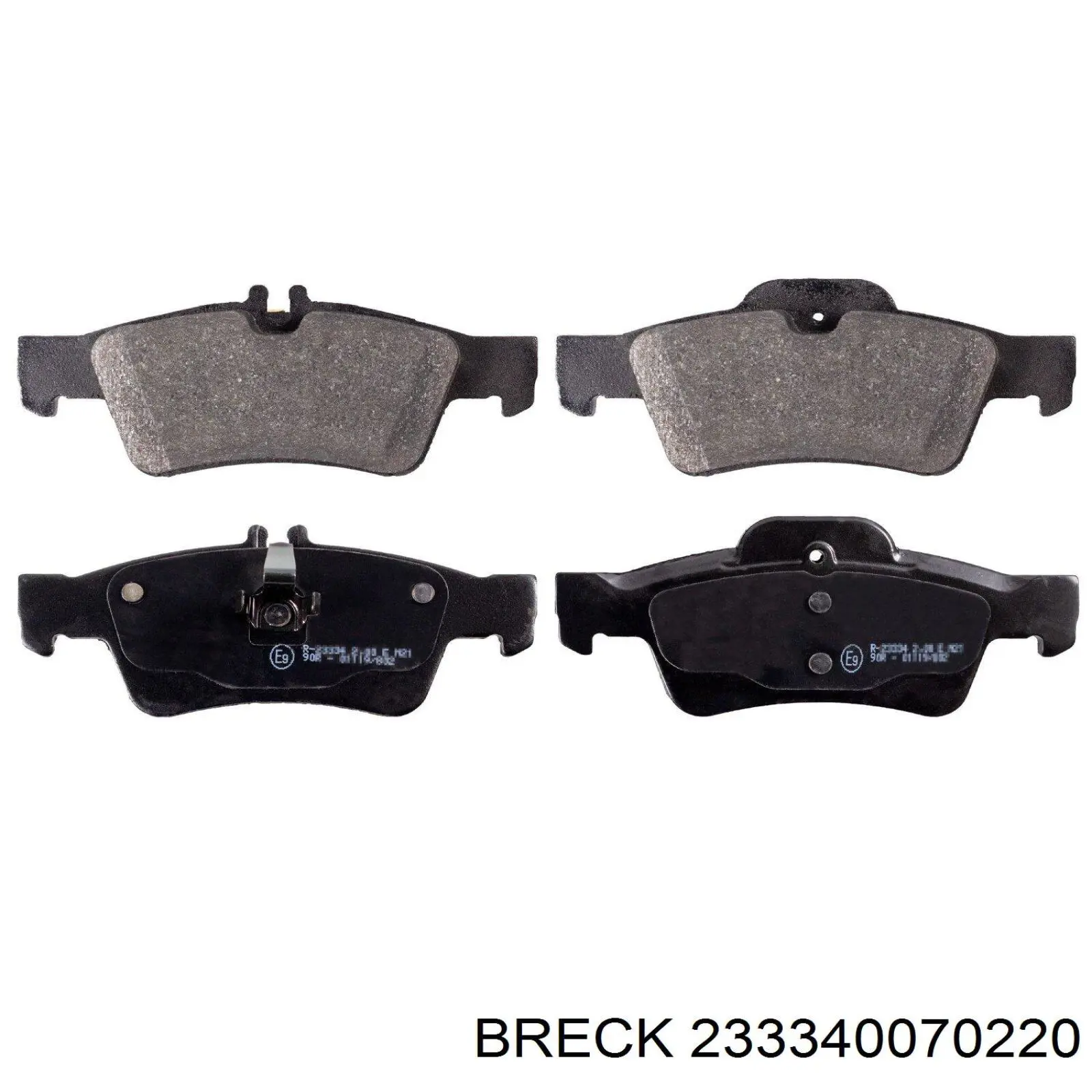Задні гальмівні колодки 233340070220 Breck
