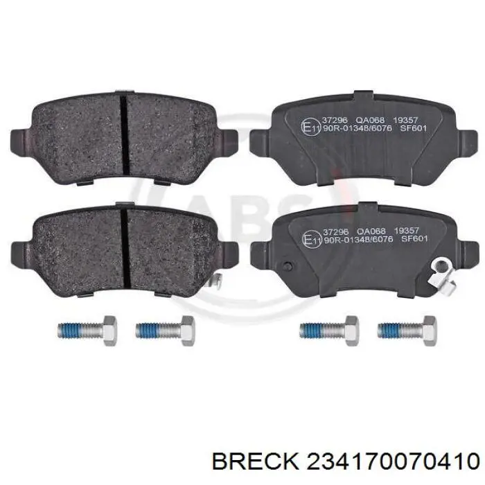Задні гальмівні колодки Breck 234170070410 ціна, від 14.22 USD