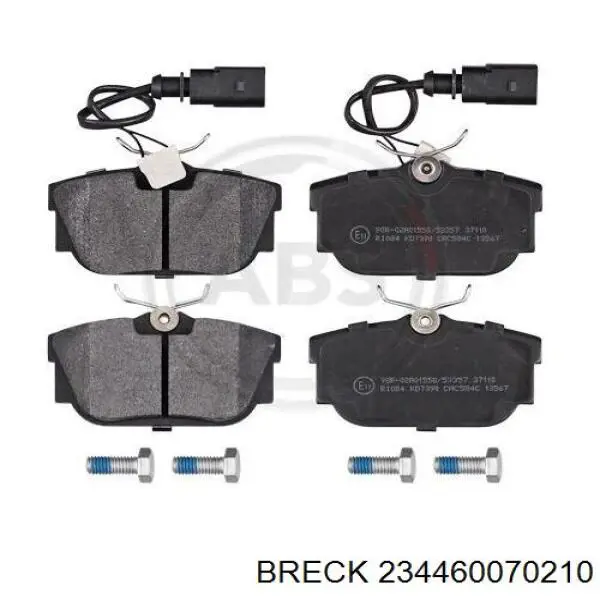 234460070210 Breck Колодки гальмівні задні, дискові