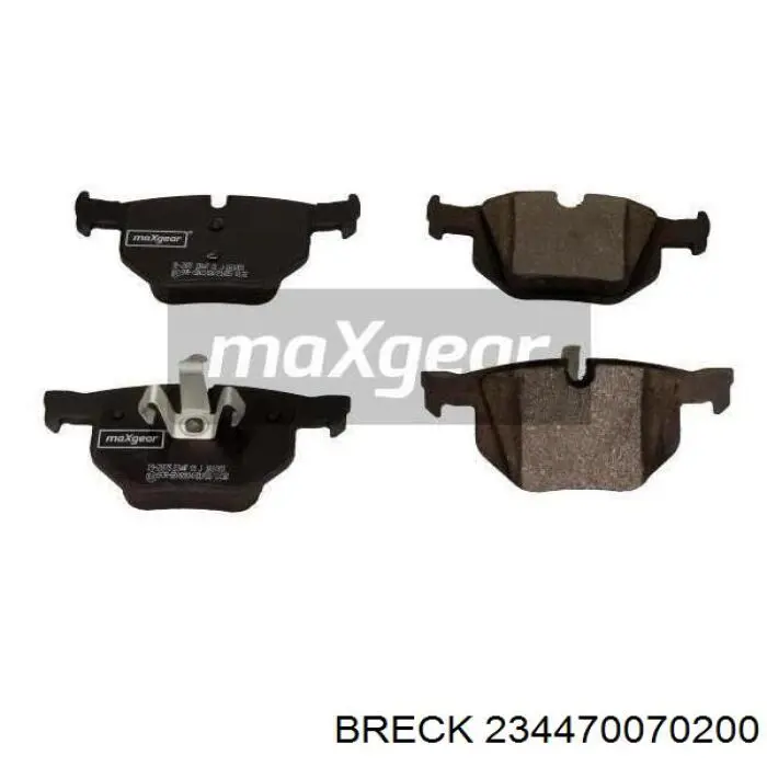 Задні дискові колодки Breck 234470070200